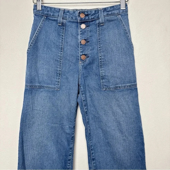 AG Womens 27R Etta Fatigue Button Fly Crop Flare Jeans - Picture 3 of 16